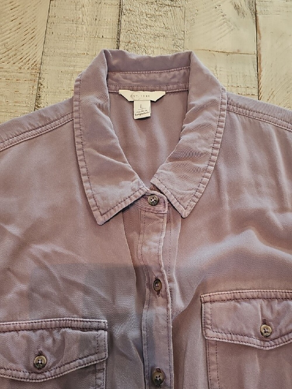 Light Heather Purple Button-Down Women's Shirt - Butter Soft 🌻 - Picture 2 of 9